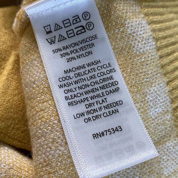 Joie gingham preppy oversized cardgian size medium New mustard white check - Picture 10 of 11